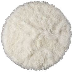 a white sheepskin rug on a white background