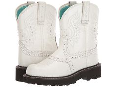 PRICES MAY VARY. 4LR technology provides lightweight support and stability Everlon sole is lightweight and flexible yet wear resistant Three-row stitch pattern Rhinestone and stud detail Not approved for riding Fat Babies, Womens Ariat, White Ankle Boots, White Snake, Boots White, Western Boots Women, Western Boot, Baby Boots, Western Boots