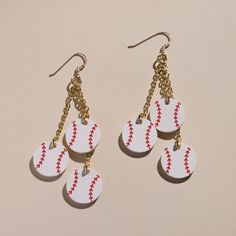 White Slugger - Nickel & Suede Sporty Jewelry For Baseball Season Game Day, Sporty Jewelry For Baseball Game Day, Sporty Jewelry For Baseball Season, Baseball Earrings, Nickel And Suede, Diy Earrings Polymer Clay, Baseball Design, Faux Leather Earrings, Wear Necklaces