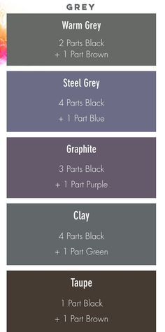 the color scheme for gray is shown here