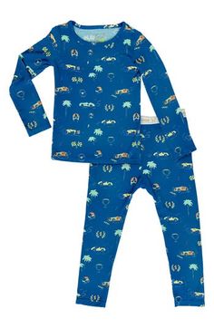 Your young one will love the feel of these cozy, thermo-regulating pajamas made of soft, breathable fabric in a vroom-worthy print. This item is designed to fit snugly, as it is not flame-resistant 95% rayon, 5% spandex Machine wash, tumble dry Imported Boys Sleepwear, Boy Blue, Big Boys, Monaco, Pajama Set, Breathable Fabric, Pajama Pants, Pajamas, Two Piece