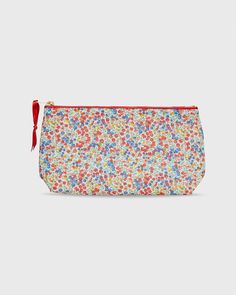 Soft Small Cosmetic Bag in Red Multi Wiltshire Liberty Fabric | Shop Ann Mashburn Small Cosmetic Bag, Ann Mashburn, Small Cosmetic Bags, Hotel Bathroom, Buckle Shoes, Liberty Fabric, Gift Card Shop, Toiletry Bags, Scarf Jewelry