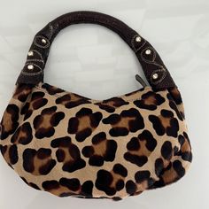 Ghibli Animal Print Handbag. Made In Italy Measurements In The Pictures Habdle Has Nice Shinny/Diamond Studs Brand New / Never Worn Faux Fur Animal Print Animal Print Handbags, Fur Animal, Brown Hair Balayage, Hair Balayage, Printed Handbags, How To Make Handbags, Balayage Hair, Diamond Studs, Brown Hair