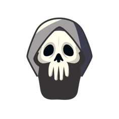 a skull wearing a hooded jacket with a hood on it's head and eyes