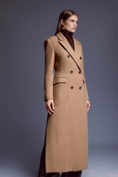 Italian Wool Maxi Double Breasted Tailored Coat Tailored Coat, Double Breasted Coat, Karen Millen, Fashion Face, Double Breasted, What To Wear, Lingerie, Wool, How To Wear