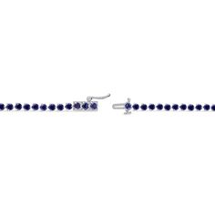 A classic style in sophisticated color, this blue lab-created sapphire tennis bracelet adds eye-catching interest to any look. Crafted in sterling silver 3.0mm bright blue lab-created sapphires glisten in a continuous row. This 7.25-inch bracelet secures with a tongue and groove clasp. Classic Sapphire Tennis Bracelet With Prong Setting, Classic Sapphire Tennis Bracelet With Brilliant Cut, Blue Tennis Bracelet With Prong Setting For Formal Occasions, Classic Sapphire Gemstone Tennis Bracelet, Classic Sapphire Tennis Bracelet With Round Shape, Blue Round Tennis Bracelet With Prong Setting, Blue Tennis Bracelet With Prong Setting, Sapphire Tennis Bracelet For Anniversary, Sapphire Brilliant Cut Tennis Bracelet