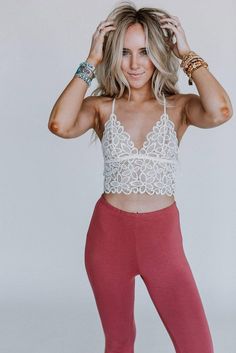 This Crochet Lace Bralette is the perfect addition to any wardrobe.Made from a blend of 95% Polyester and 5% Spandex. this bralette is designed to be comfortable and stylish.The intricate crochet lace detailing adds a touch of elegance to any outfit. while the adjustable straps and hook-and-eye closure ensure a perfect fit.The lightweight fabric is breathable and soft against the skin. making it ideal for all-day wear.Whether you're looking for a special occasion piece or something to wear every Lace Bralette Top, Intricate Crochet, Crochet Bralette, Solid Tank Tops, Lace Styles, Black Bralette, Bralette Tops, White Crochet, Cut Shirts