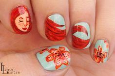 Freckles and Tiger lilies nail art Lily Nails, Funky Fingers, Tiger Lilies, Nail Time, Different Nail Designs, Nail Art Disney, Gel Art, Nailed It