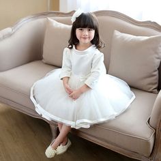 Only $64.99, Flower Girl Dresses Elegant White High Neck Girls Pageant Gown With Sleeves For Weddings #TG7086 at GemGrace. View more special Flower Girl Dresses now? #GemGrace To buy delicate gowns at affordable prices. Over 399 new styles added, shop now to get $5 off! All free shipping! Long Sleeve Princess Style First Communion Dress, Fitted White Bridesmaid Princess Dress, White Princess Dress For Bridesmaid, Princess Style Wedding Dress For First Communion, Fitted White Ball Gown For Dress-up, White Fitted Ball Gown For Dress-up, Princess Style Long Sleeve First Communion Dress, White Princess Tulle Gown, Elegant Long Sleeve Tutu Dress For Wedding