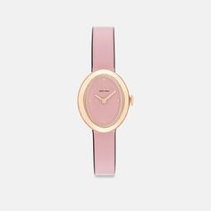 Designed with a modern minimalist sensibility the Sammy is a refined timepiece perfect for everyday. Finished with a leather strap this carnation gold tone watch features a lacquer dial detailed with polished markers. | Coach Sammy Watch, 22 Mm - Women's - Blush Chic Formal Watches With Round Dial, Chic Formal Watch With Metal Dial, Chic Formal Watches With Metal Dial, Chic Everyday Watches, Timeless Rose Gold Watch For Professional Use, Timeless Rose Gold Watches For Work, Chic Everyday Round Watches, Classic Pink Watch With Rectangular Dial, Classic Pink Watches With Rectangular Dial