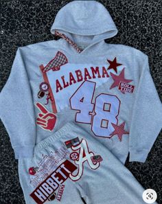 Pennant Sweatshirt Diy, Undrgrnd Collective, Pennant Sweatshirt, Pennant Hoodie, Summer Hobbies, Diy Hoodies, Hoodie Patchwork, College Gameday Outfits