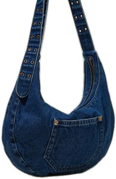 Denim Tote Shoulder Bag With Zipper Closure, Casual Hobo Shoulder Bag With Snap Closure, Trendy Denim Blue Hobo Shoulder Bag, Denim Hobo Shoulder Bag With Pockets, Denim Shoulder Hobo Bag With Pockets, Denim Hobo Shoulder Bag With Adjustable Strap, Casual Dark Wash Shoulder Bag With Zipper Pocket, Casual Dark Wash Shoulder Bag With Adjustable Strap, Denim Shoulder Bag With Zipper Closure