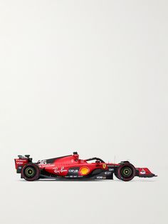 a red race car on a white background