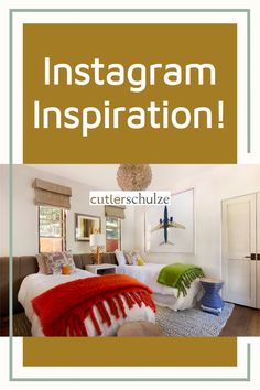 an instagram with the words instagramm inspiration on it and two beds in front of