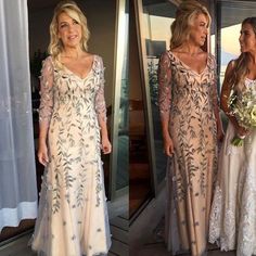 V Neck Mother of the Bride Dresses sold by dressydances on Storenvy Bride Dresses With Sleeves, Prom Dresses Sequin, Boho Mother, Mother Of The Bride Dresses Long, Dresses Sequin, Mother Of Groom Dresses, Groom Dresses, Mob Dresses, Long Sleeve Gown