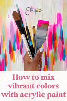 Want to learn how to mix acrylic paint to get new colors? This is a great skill to have whether you're an acrylic painting beginner or an advanced artist. In this post you'll learn color theory for painting, the painting supplies list you need to mix hundreds of unique colors with acrylic paint and more! If you want to paint colorful abstract art, you'll want to learn this vibrant color mixing technique.