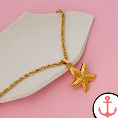 Shine Bright with the Gold Starfish Charm Necklace Are you a passionate lover of the sea and all its wonders? Then our Gold Starfish Charm Necklace is the perfect accessory to showcase your adoration for the deep blue. This exquisite necklace is carefully crafted to capture the essence of the sea, making it a must-have for any sea enthusiast. As part of our Starfish Necklace Collection, the Gold Starfish Charm Necklace is a timeless piece that will instantly elevate your style. Its intricate des Ocean-inspired Necklaces With Star Charm, Ocean-inspired Star Necklaces For Gifts, Ocean Color Necklace With Starfish Charm For Gift, Ocean-inspired Starfish Jewelry In Ocean Color, Ocean-inspired Starfish Jewelry, Sea Lover, Starfish Necklace, Necklace Collection, Sea Inspired