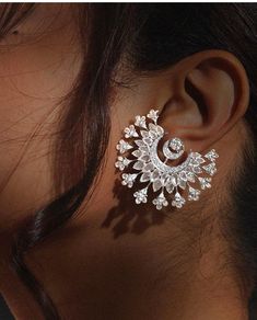 Earrings 2024, Bridal Diamond Necklace, Real Diamond Earrings, Diamond Chandelier Earrings, Jewellery Photography, Neck Pieces Jewelry, Cot Bumper, Diamond Earrings Design, Fancy Jewelry Necklace