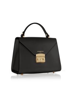 Peggy Leather Top Handle Satchel Bag crafted in smooth genuine Italian calf leather, goes beyond elegance with its structured silhouette exuding charm season after season. Carry by the handle or go hands free with the detachable shoulder strap. Featuring flap top push lock closure, top handle, detachable shoulder strap, internal pocket, tonal stitching and gold tone hardware. Black color. Made in Italy. 100% Calf Leather  When not being used,  we suggest to avoid storing the bag in humid places Gifts For New Mums, Pearl Jewellery Earrings, Work Bags, Handbag Shoes, Satchel Bag, Men's Backpack, Women Accessories Bags, Leather Top, Satchel Bags