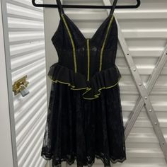 Never Worn (Nwot) It Just Wasn't My Style, But It's Extremely Flattering! It's A Brand Off Of Revolve, Purchased In 2020 But I Can No Longer Find The Receipt. Dresses Revolve, Lace Peplum Dress, Hot Pink Mini Dress, Revolve Dresses, Black Slip Dress, Lace Peplum, Ballet Dress, Silk Mini Dress, Mini Cocktail Dress