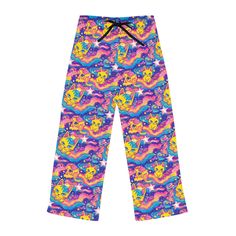 These cute trippy cat pajama bottoms for women, giving off a groovy vibe. These pants are perfect for lounging around the house or enjoying a movie night. Ideal for cat lovers and those who appreciate unique, funky designs. Great for gifts on birthdays, sleepovers, and holidays. Product features - 100% polyester jersey material for a bright and crisp print - Double needle stitching for durability and longevity - Adjustable drawstring waist for a perfect fit - All over print covering entire produ Colorful Lounge, Cat Pajama, Colourful Lounge, Trippy Cat, Cat Pajamas, Womens Pajamas Pants, Funky Design, Sleep Shorts, Cat Lover Gift