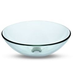 a glass bowl with a black rim on a white background, the bowl is empty and ready to be used as a serving dish