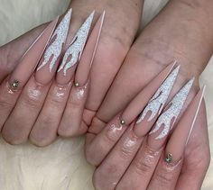 Glitter Flame Nails, Outrageous Nails, Flame Nails, Sharp Nails, Swarovski Nails, Swag Outfits For Girls, Swag Outfits, Coffin Nails, Long Nails