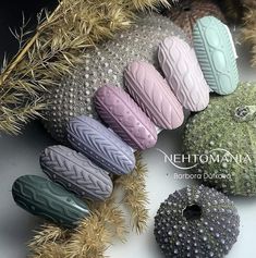 Sweater French Nails, Sweater Nails Blue, Sweater Texture Nails, Nude Sweater Nails, Sweater Effect Nails, Nail Swatches Display, Sweater Nails Fall, Sweater Nails Designs, Knitted Nails