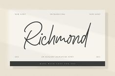 Richmond - Signature Font, Fonts | GraphicRiver