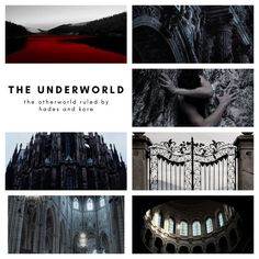 the underworld book cover with images of gothic architecture