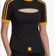 Limited Edition At Nordstrom No Longer Available. Yellow Adidas Sporty Top, Adidas Yellow Sporty Top, Sporty Yellow Adidas Tops, Adidas Yellow Crew Neck Top, Yellow Adidas Crew Neck Top, Fitted Adidas T-shirt For Spring, Adidas Yellow Short Sleeve Tops, Adidas Camo, Adidas Tshirt