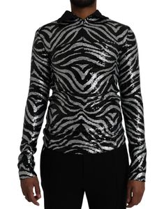 Dolce & Gabbana Black Silver Sequined Sweater Dolce Gabbana Sweater, Polyester Sweater, Collared Sweater, Formal Loafers, Sequin Sweater, Collar Sweater, Short Suit, Dolce & Gabbana, Sport Shorts