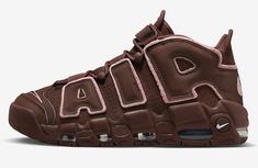 Uptempo Shoes, Nike Air More Uptempo 96, Nike Air Uptempo, Nike Air More Uptempo, Nike Air More, Milk Color, Retro Basketball Shoes, Pretty Shoes Sneakers, Brown Sneakers