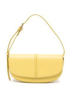 sunshine yellow calf leather smooth grain good-tone debossed logo to the front adjustable shoulder strap main compartment internal slip pocket internal appliqué logo full lining foldover top with magnetic fastening This piece comes complete with a protective dust bag. Jean Touitou, Crossbody Tote Bag, Crossbody Tote, Glasses Accessories, Clutch Handbag, Leather Accessories, Belt Bag, A P, Womens Shoes Sneakers