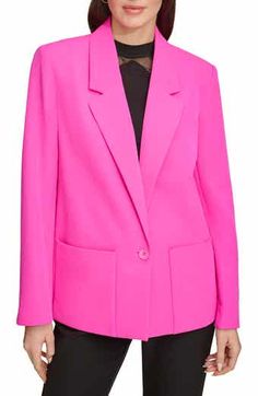 Stine Goya Amena Blazer | Nordstrom Stine Goya, Chic Blazer, Shocking Pink, Blazer Designs, Designer Clothes For Men, Blazer Fashion, Modern Outfits, Denim Jumpsuit, Blazer Buttons