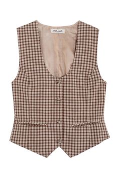 Gingham Vest, Denim Branding, Custom Items, Sale Design, Soho, Gingham, Sweaters & Cardigans, V Neck, Fabric