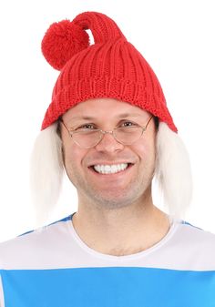 PRICES MAY VARY. Size: Standard 100% acrylic yarn & faux fur Rib knit stocking cap has stuffed conical tip w/ attached pompom 2 tufts of faux fur "hair" attach to inside of hat cuff w/ hook & loop fastener Glasses have gold-tone wire rims, clear half-moon lenses Help Wanted: First Mate Neverland pirate crew is looking for a pirate professional to join our rough and tumble band of marauders. The first mate position will include assisting the Captain in capturing fairies, getting the best of the n Pinnochio Hat, Mr Smee Costume, Smee Costume, Glasses Costume, Mr Smee, Wire Rimmed Glasses, Peter Pan Costume, Knit Stocking, Pirate Crew