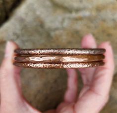 "Handmade 5mm round copper bangle. Each bracelet has a 1½\" opening.  This listing is for 1 bracelet of your choice." Copper Jewellery, The Bangles, Feb 8, Handmade Copper, Bangle Bracelet, Bangle Bracelets, Jewelry Bracelets, Etsy Accessories, Bangles