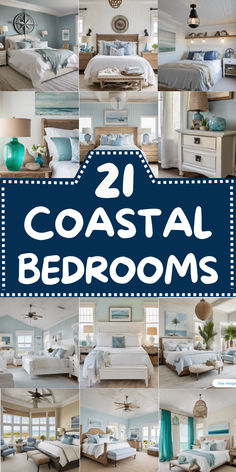 Make your home into a summer house with coastal decor and decorating ideas. Do a relaxing coastal bedroom with coastal bedroom ideas from beachy bedrooms to coastal style bedrooms. If you're looking for coastal decorations to coastal room for inspiration for a neutral coastal bedroom bring beach into your summer house with beach house decor, nautical bedroom accents, and beach-themed bedroom ideas. From coastal bedrooms to beachie bedrooms coastal decor and decorating ideas will create an escape Classy Coastal Bedroom, Seaside Cottage Bedroom, Decorating A Beach House, Beach Theme Bedroom Ideas Coastal Style, Coastal Bedroom Inspiration, Green Coastal Bedroom, Costal Bedroom Idea, Beach Bedroom Ideas Coastal Style, Beach Bedroom Aesthetic