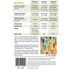 the instructions for quilting materials