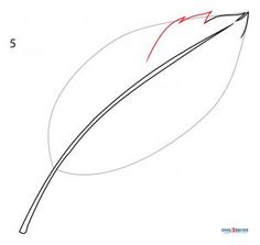 how to draw an arrow in the shape of a leaf