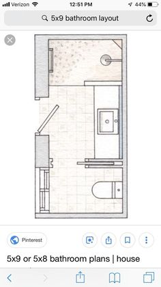 15 DIY Ideas for Bathroom Renovations Toilet Vanity Shower Layout, Clay Imports Bathroom, Toilet Placement In Bathroom Master Bath, Seperate Toilet And Shower Bathroom, Bathroom With No Tub, Rectangular Bathroom Layout Floor Plans, Tiny Home Bathroom Layout, 6x11 Bathroom Layout, Toilet In Shower Area