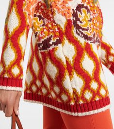 Etro - Jacquard wool-blend sweater | Mytheresa Designer Wool Sweater With Jacquard Knit, Luxury Jacquard Knit Winter Sweater, Luxury Wool Jacquard Knit Sweater, Wool Long Sleeve Jacquard Knit Sweater, Vintage Multicolor Jacquard Knit Sweater, Un Sustainable Development Goals, Jacquard Sweater, Jacquard Knit, Knitwear Fashion