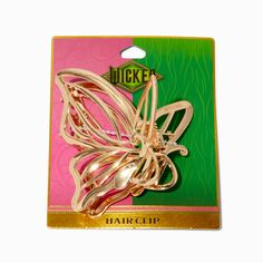 Wicked™ Claire's Exclusive Butterfly Hair Claw Wicked Merch, Good Earrings, Butterfly Hair Claw, Apple Watch Bands Fashion, Elphaba And Glinda, Wicked The Musical, Wicked Movie, Wicked Musical, Candle Pedestal