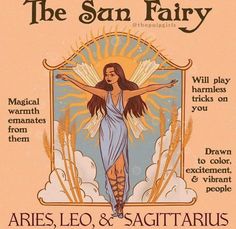 an advertisement for aries leo and sagittarius on the front cover of a book