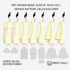 the basic sewing pattern for a women's dress