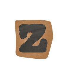 a brown and black square with the letter z on it