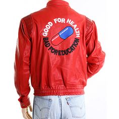 AKIRA KANEDA ANIME VINTAGE RED LEATHER JACKET WITH CAPSULE Kaneda Jacket, Cool Jackets For Men, Akira Kaneda, Christmas Jacket, Distressed Leather Jacket, Biker Jacket Men, Distressed Jacket, Outdoor Jacket, Leather Jackets Women