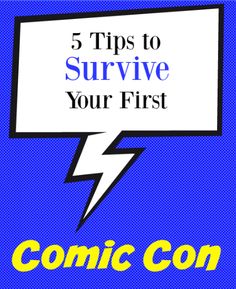 a comic book with the title, 5 tips to survive your first comics conf