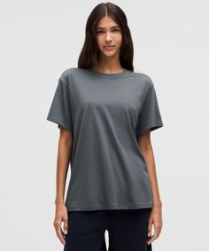 All Yours Cotton T-Shirt | Women's Short Sleeve Shirts & Tee's | lululemon Shoes Wishlist, Pima Cotton Fabric, Short Sleeve Shirt Women, Short Sleeve Shirts, Extra Room, Free Shirts, Pima Cotton, Shirt Outfit, Short Tops